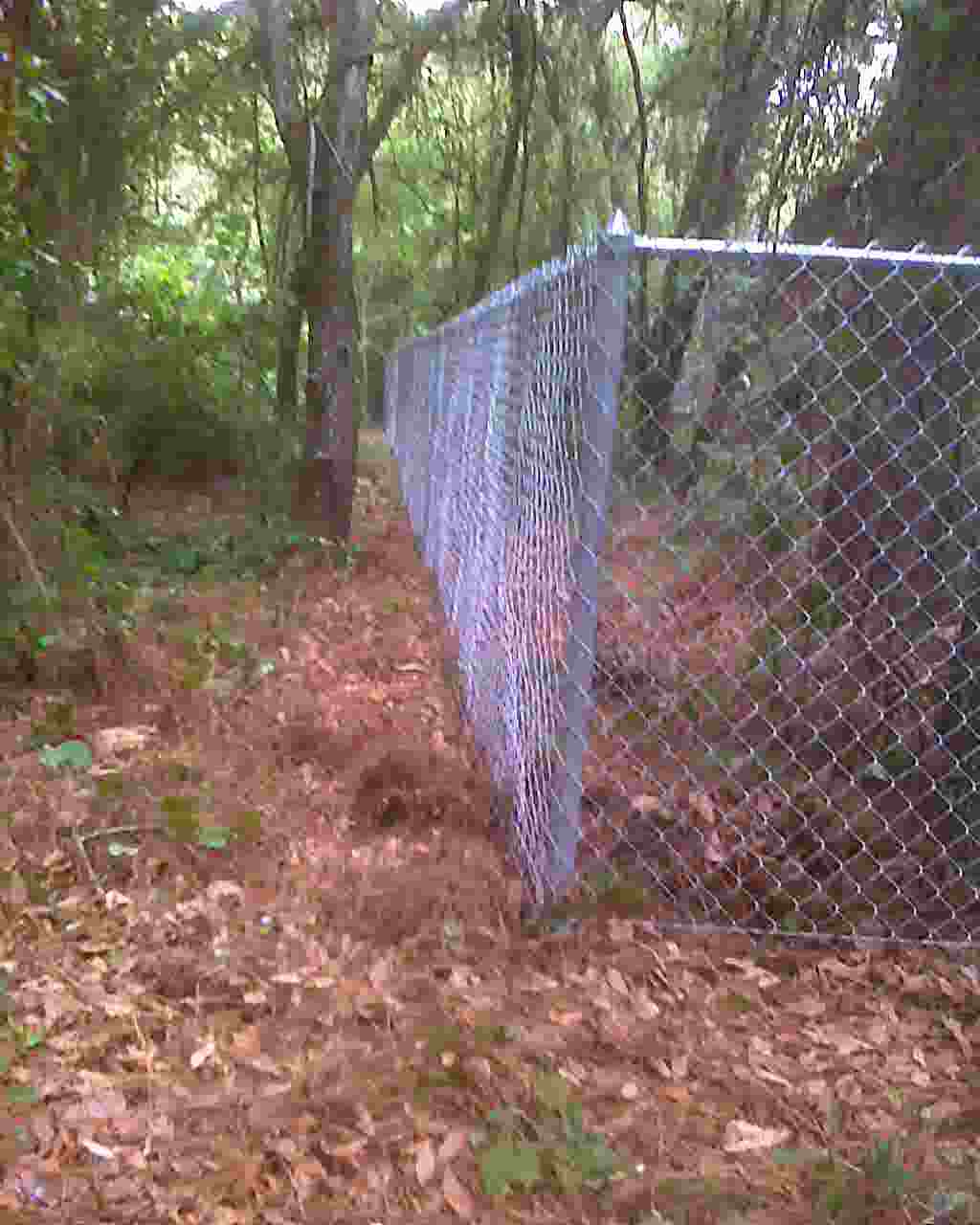 A chain link fence